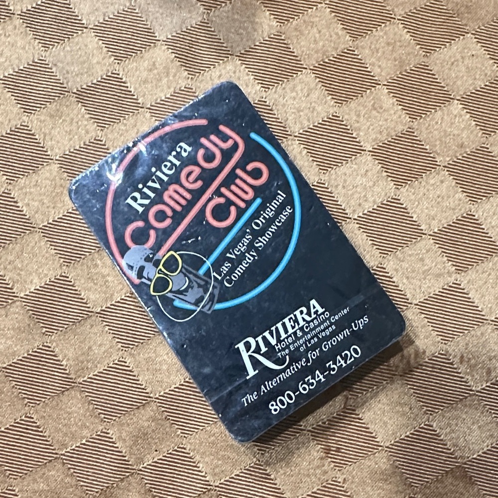 Vintage Riviera Comedy Club Playing Cards Riviera Hotel & Casino Las Vegas Deck